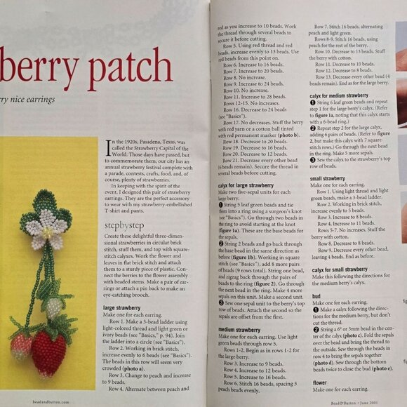 Bead And Button Magazine June 2001 Projects For Fashionable Jewelry And Accessor - Picture 10 of 16